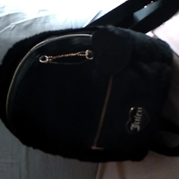 BNWT JUICY COUTURE Black FAUX FUR BACKPACK ?✨